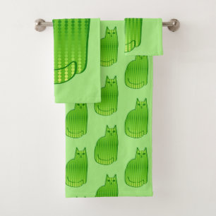 Chat moderne du milieu du siècle, chaux et vert ém