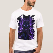 Chat Monarque de l'Ombre - T-Shirt Anime Aura Somb