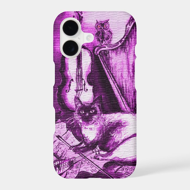 CHAT MUSICAL, Violet violet et blanc (Verso)