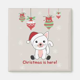 Chat Noël Neige Hiver Animaux Chats Magnet