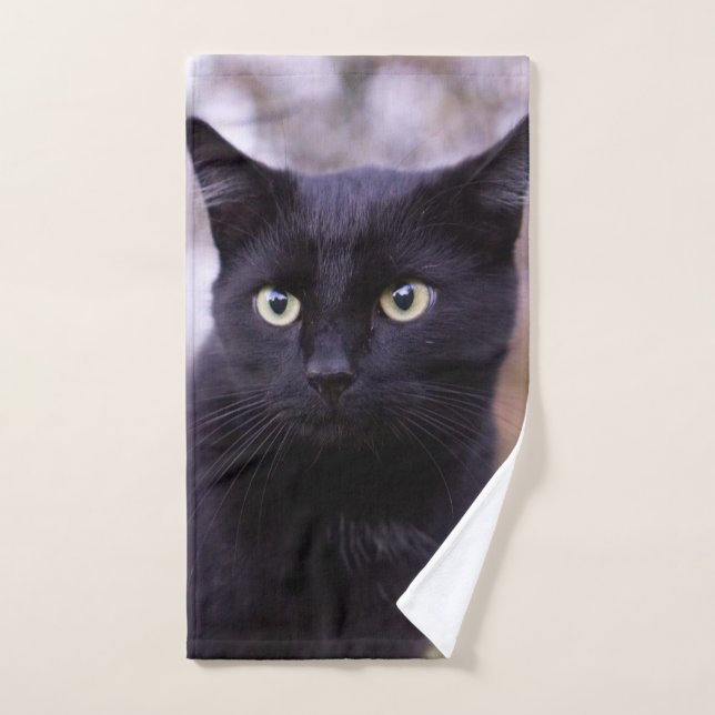chat noir (Serviette à main)