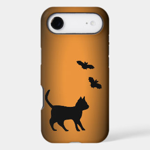 Chat noir avec chauve-souris
