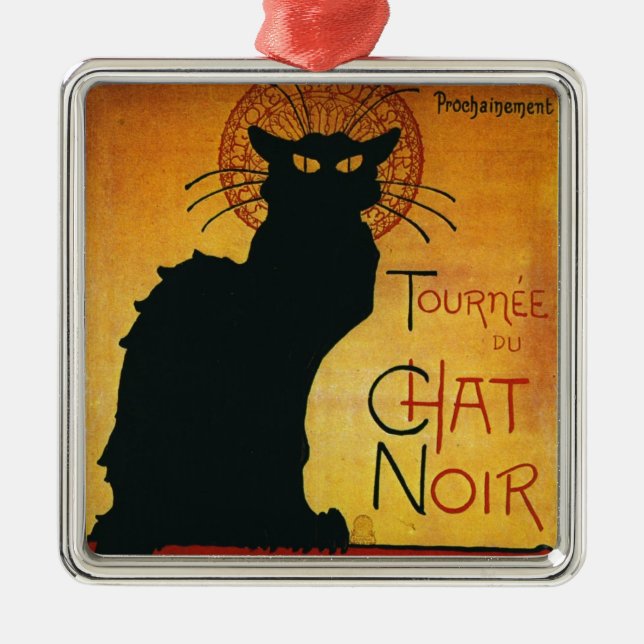 Chat Noir - Black Cat Metal Ornament (Front)