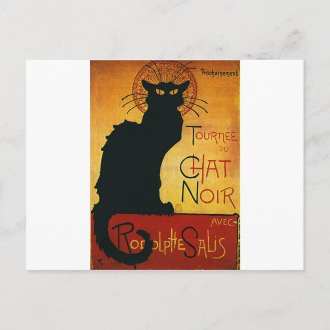 Chat Noir - Black Cat Postcard (Front)