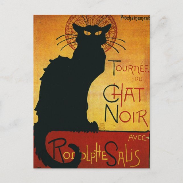 Chat Noir - Black Cat Postcard (Front)