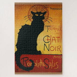 Chat Noir - Black Cat Vintage Old Illustration Jigsaw Puzzle