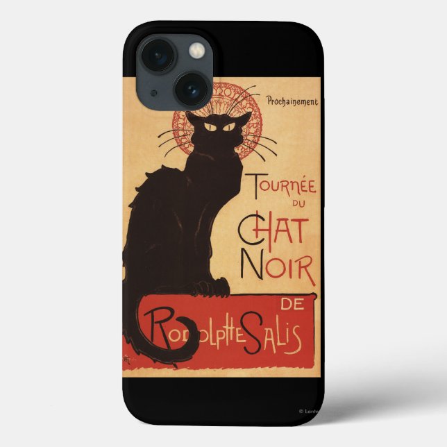 Chat Noir Cabaret Troupe Black Cat Promo Poster Case-Mate iPhone Case (Back)