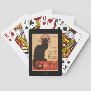 Chat Noir Cabaret Troupe Black Cat Promo Poster Playing Cards