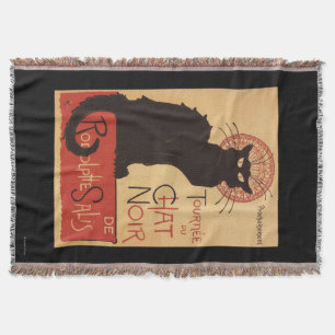 Chat Noir Cabaret Troupe Black Cat Promo Poster Throw Blanket