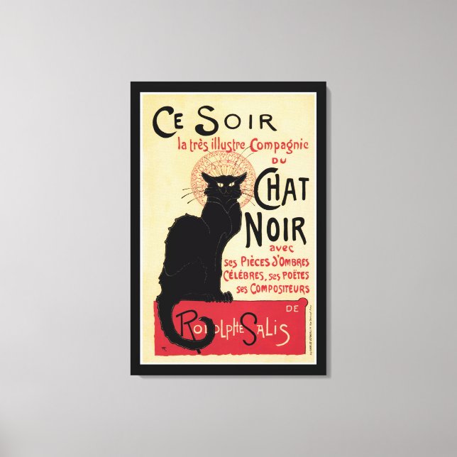 Chat Noir Canvas Print (Front)