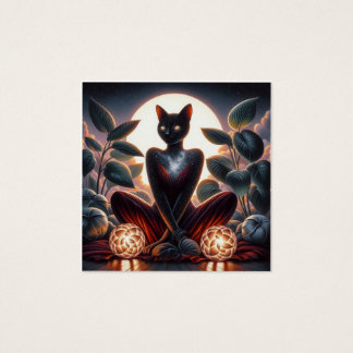 Chat noir cosmique aux yeux brillants Surreal numé