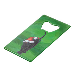 Chat noir de Noël en vert