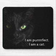 Chat noir de Purrrrfect - tapis de souris