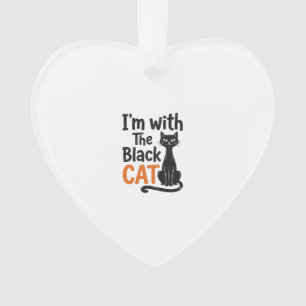 Chat noir drôle gravure vintage Halloween Design