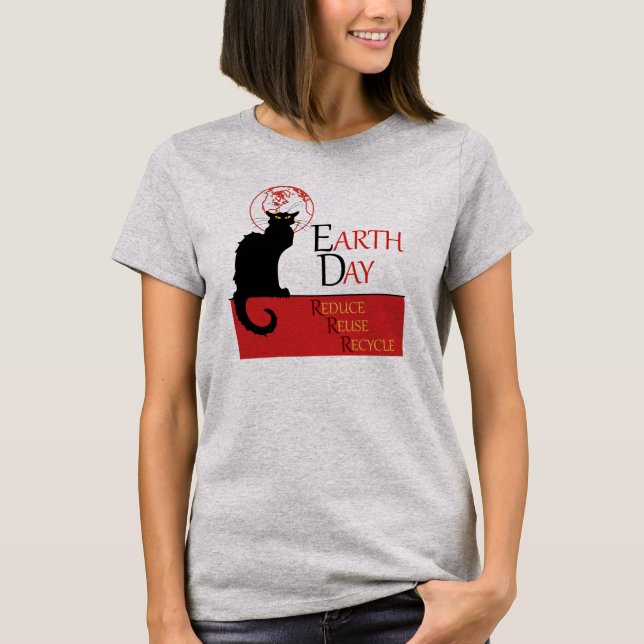 Chat Noir Earth Day T-Shirt (Front)