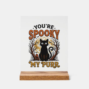 Chat Noir Effrayant Pun Halloween Gravure Vintage