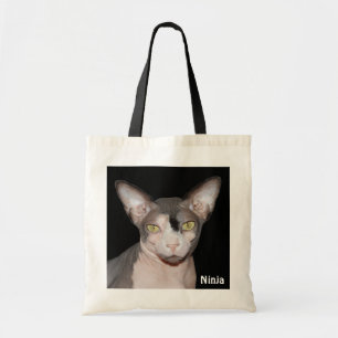 Chat noir et blanc du sac   Sphynx
