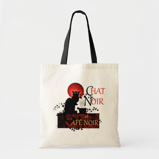Chat Noir et Café Noir Tote Bag (Front)