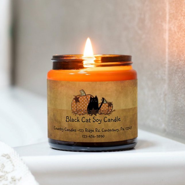 Chat noir et Étiquette Citrouille (Créateur téléchargé)