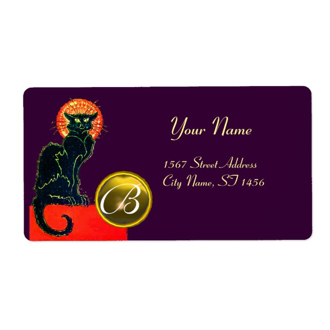 CHAT NOIR HALLOWEEN PARTY MONOGRAM (Devant)