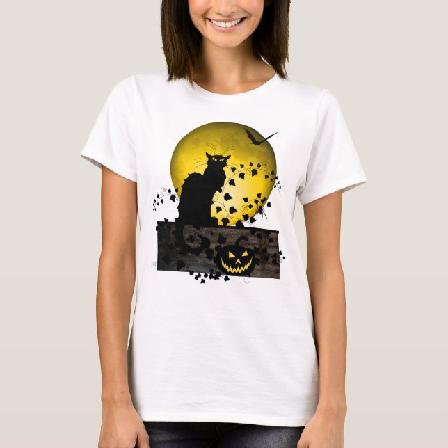 Chat Noir Halloween T-Shirt (Front)