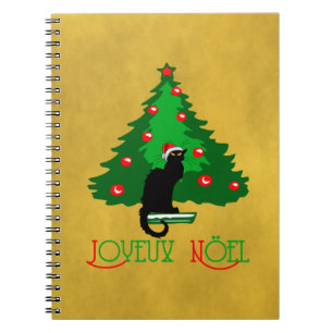 Chat Noir Joyeux Noel Notebook
