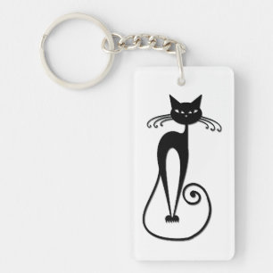 Chat noir maigre fantaisiste