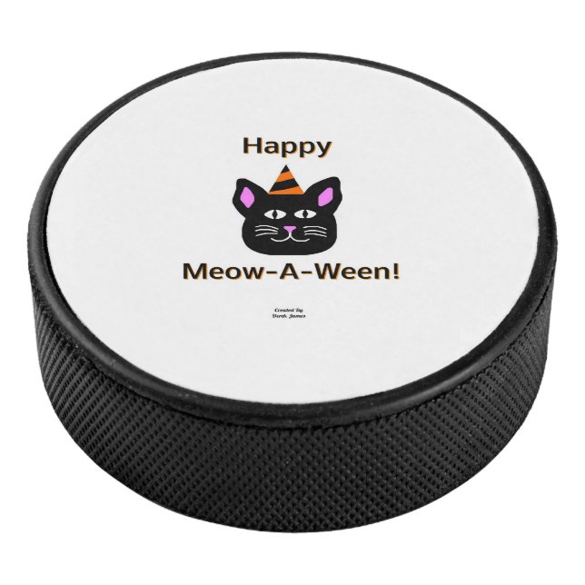 Chat noir Meow-A-Ween Hockey Puck (3/4/2016 12:00:00 AM)