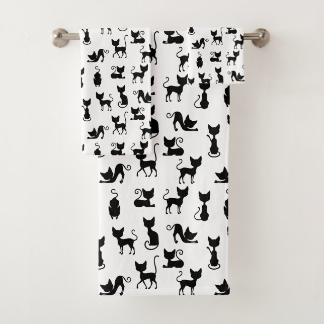 Chat noir moderne et amusant (En situation)