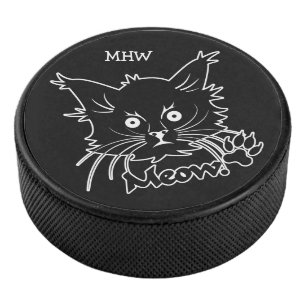 Chat noir monogramme personnalisé chat chaton