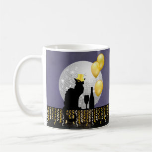 Chat Noir New Year Eve Coffee Mug