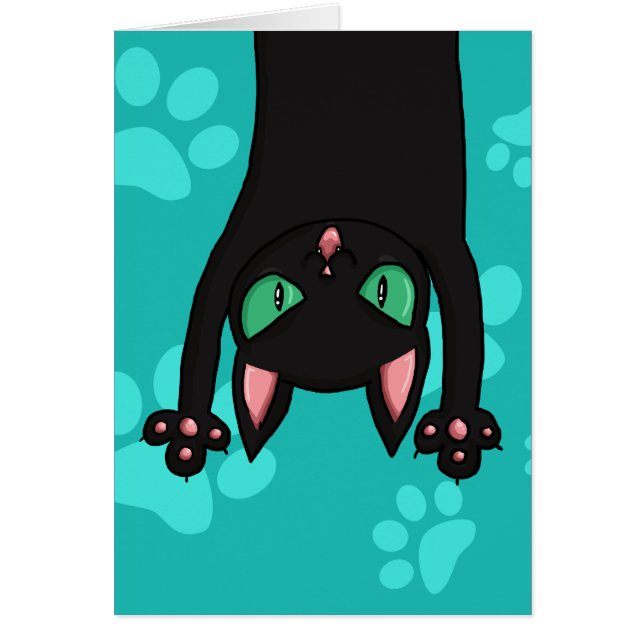 Chat noir sautant (Devant)