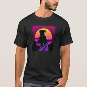Chat noir smoking haut de forme Cyber Punk Profil