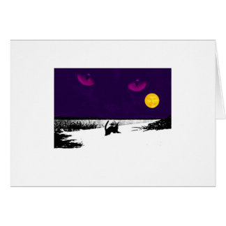Chat noir sur la Pleine lune