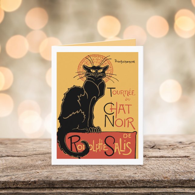 Chat Noir Théophile Steinlen Folded Greeting Card (Creator Uploaded)