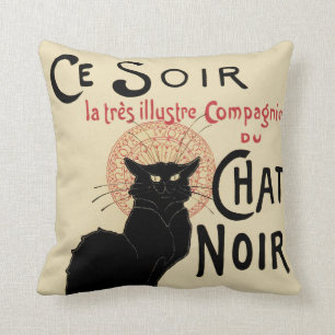 Chat Noir Throw Pillow