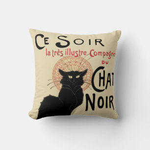 Chat Noir Throw Pillow