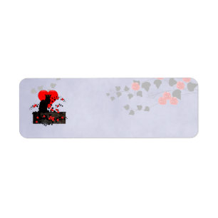 Chat Noir with Red Roses