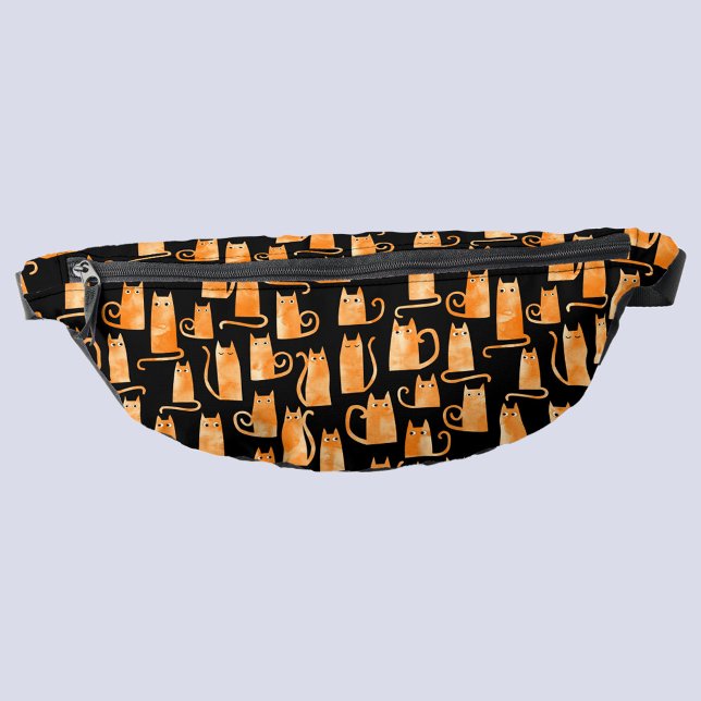 Chat orange amusant (Orange ginger cat fanny pack)