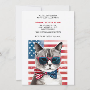 Chat patriotique 4 juillet invitations