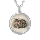 Chat Pendentif mignonne Vintage Chat Collier Bijou