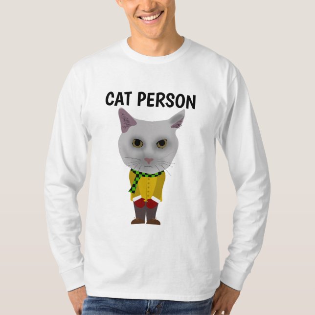 CHAT PERSONNE Funny Art T-Shirts (Devant)