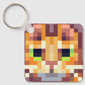 Chat pixelart, Pixel Art, porte-clés 