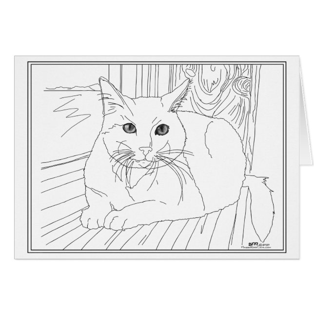 Chat précieux dans la fenêtre (Devant horizontal)