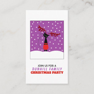 Chat Renne, Invitation Billet Fête de Noël
