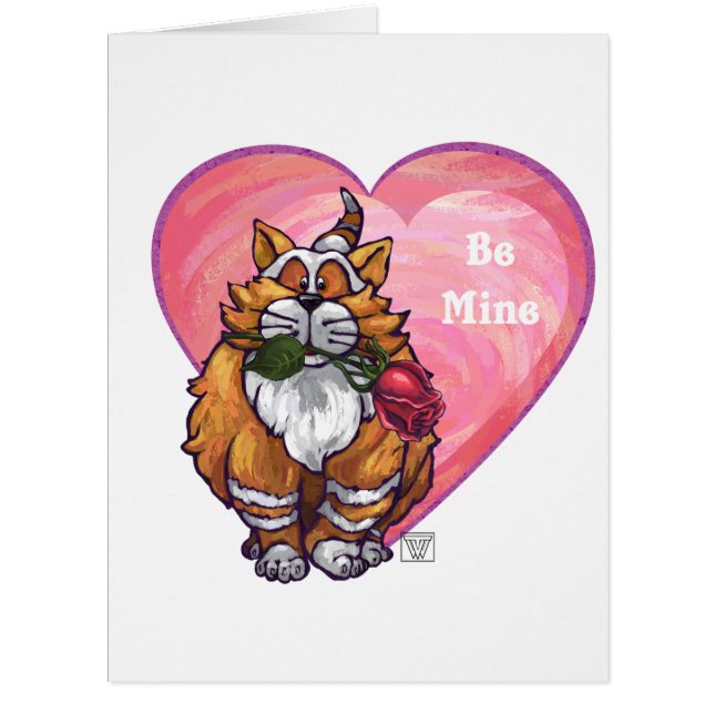 Chat roux pour la Saint-Valentin (Devant)