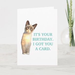 Chat Sarcastique, Carte Anniversaire