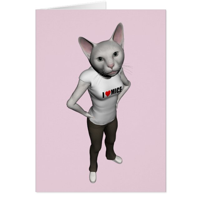 Chat Siamais Blanc Amoureux Mice (Devant)