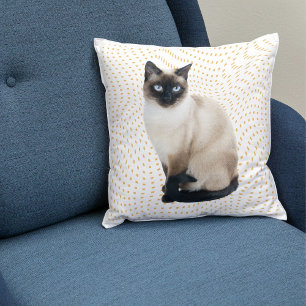 Chat Siamese Personnalisé Jeter Oreiller Mignonne 