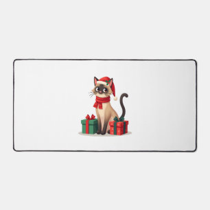 Chat siamois Noël Vacances Santa Chat siamois Noël